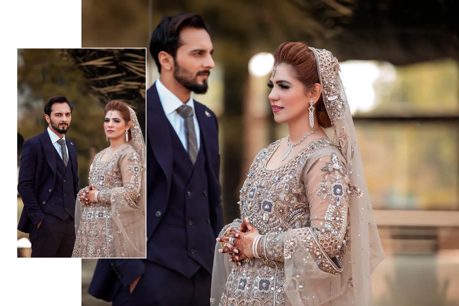Reception portraits of a bride and groom